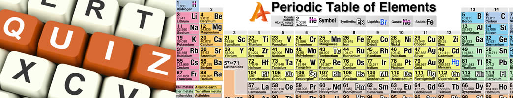Test your knowledge of the periodic table of elements with ADDucation Free Online Quizzes
